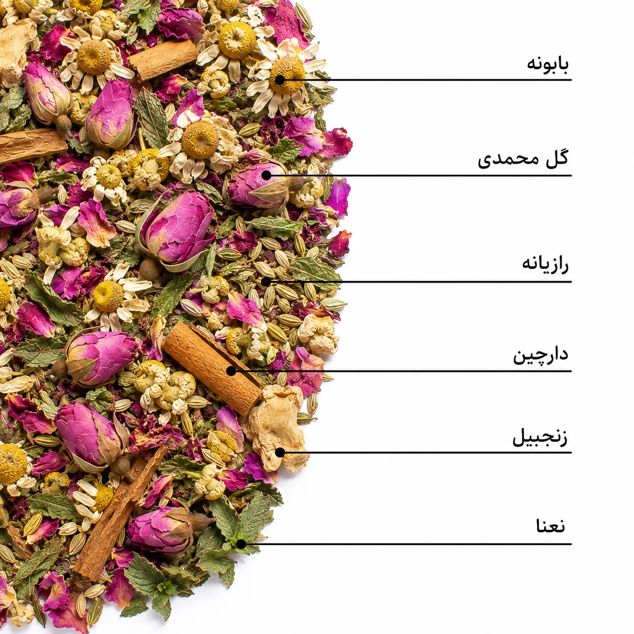 ترکیبات دمنوش ماه بانو